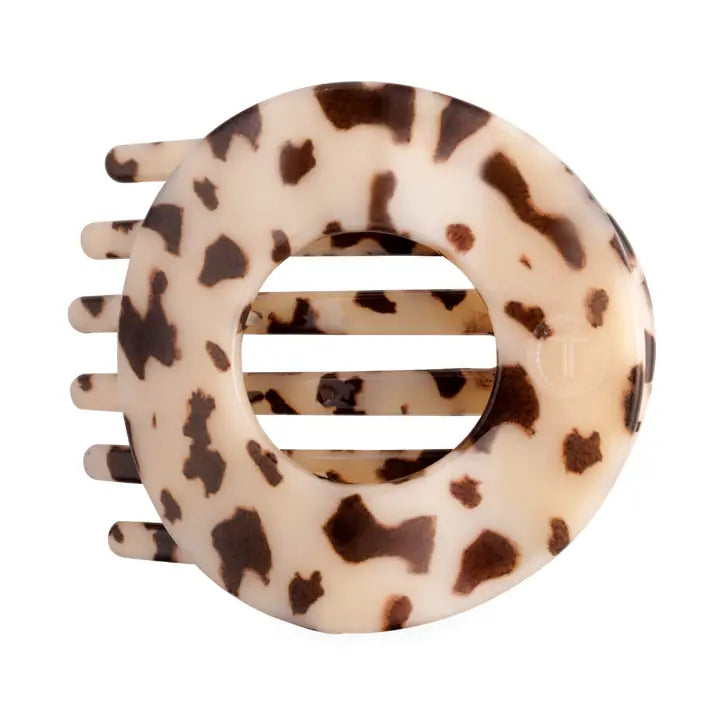 Blonde Tortoise Large Flat Circle Teletie