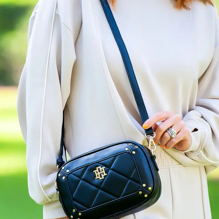 Sloane Studded Crossbody, Black LD