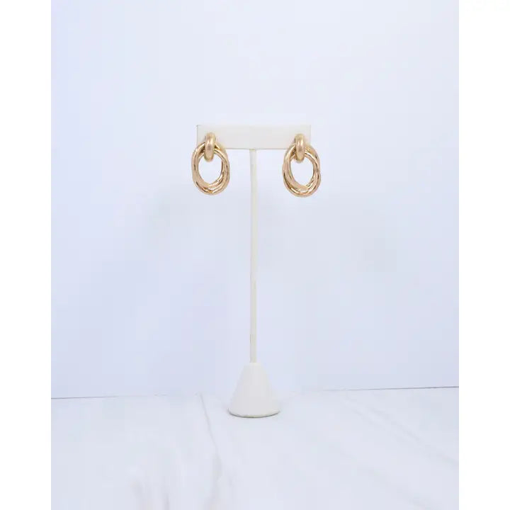 Avani Hammered Gold Earrings