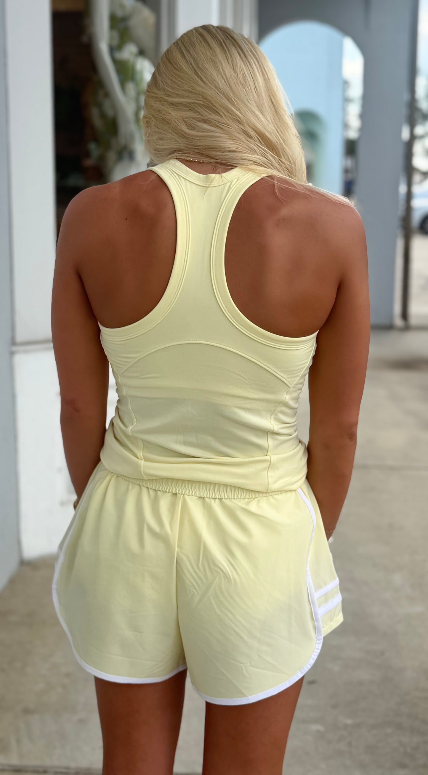 Butter Sleeveless Racer Back Top, Lemonilla