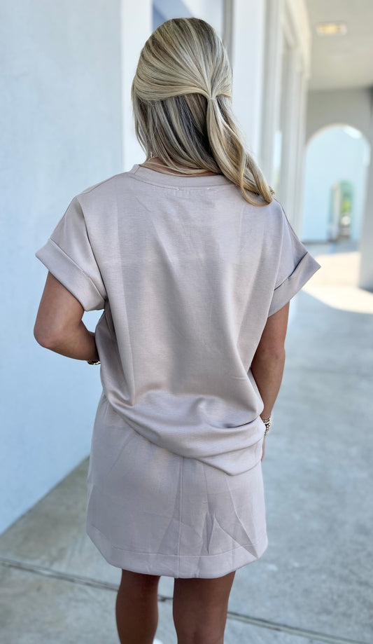 Scuba Top , Lt Mocha