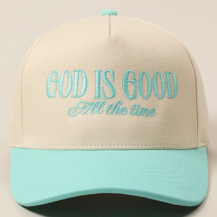 Embroidery Hat , Mint God Is Good