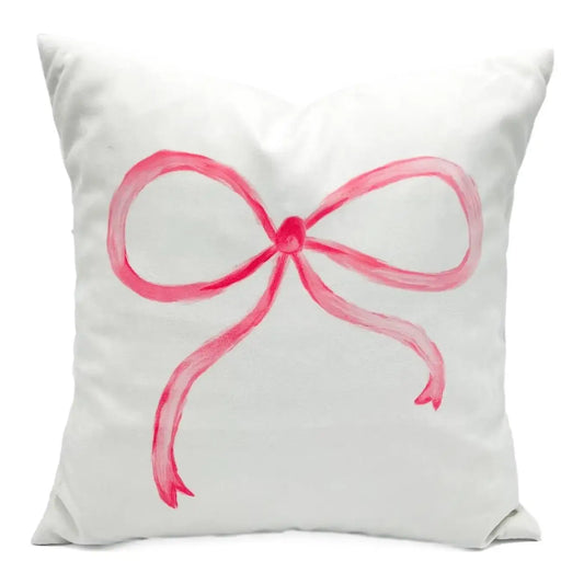 Pretty Pink Bow Pillow