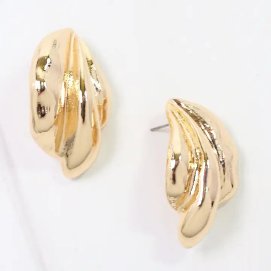 Halifax Textured Wave Drop Earrings