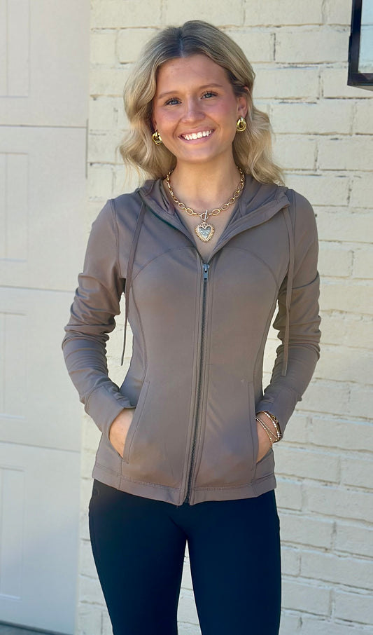 Performance Active Wear Jacket, Truffle