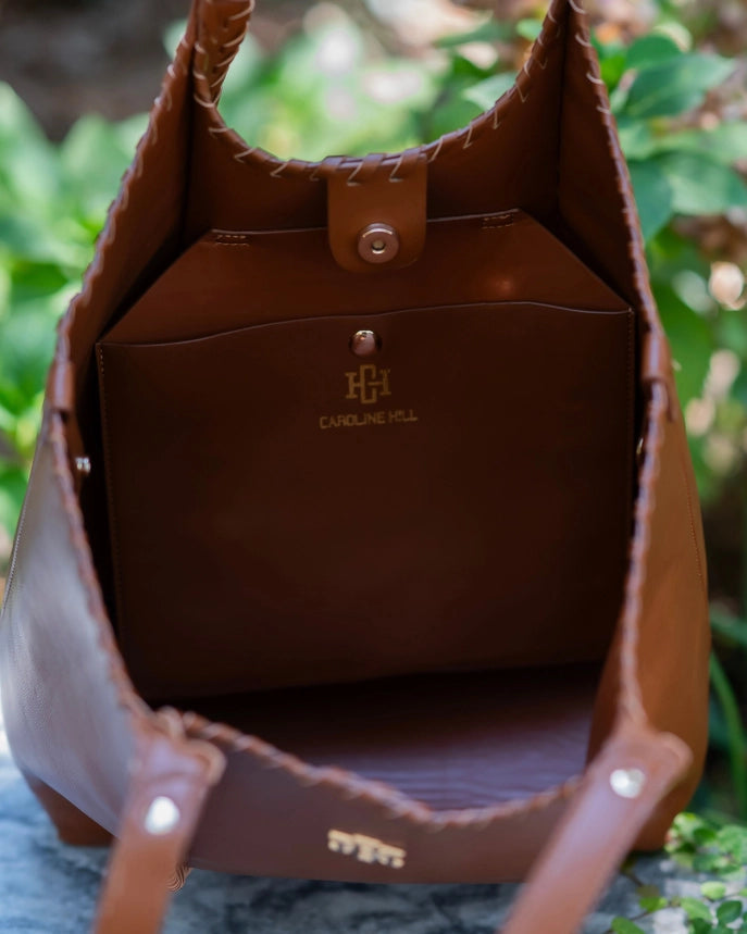 Emory Whipstitch Tote, Mustard