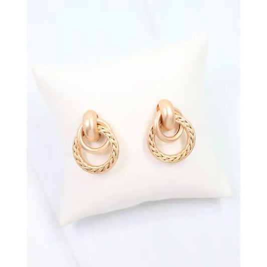 Coosa Twisted Double Loop Earrings