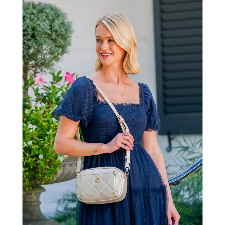 Sloane Studded Crossbody, Pearl LD