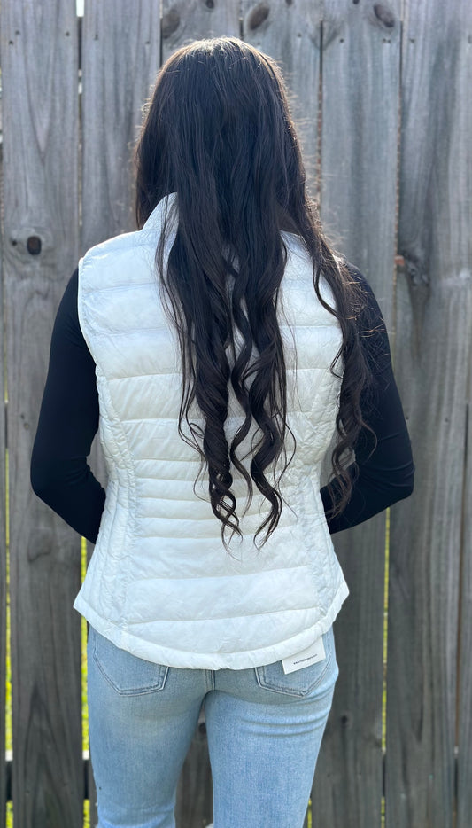 Lightweight Puffer Vest, White