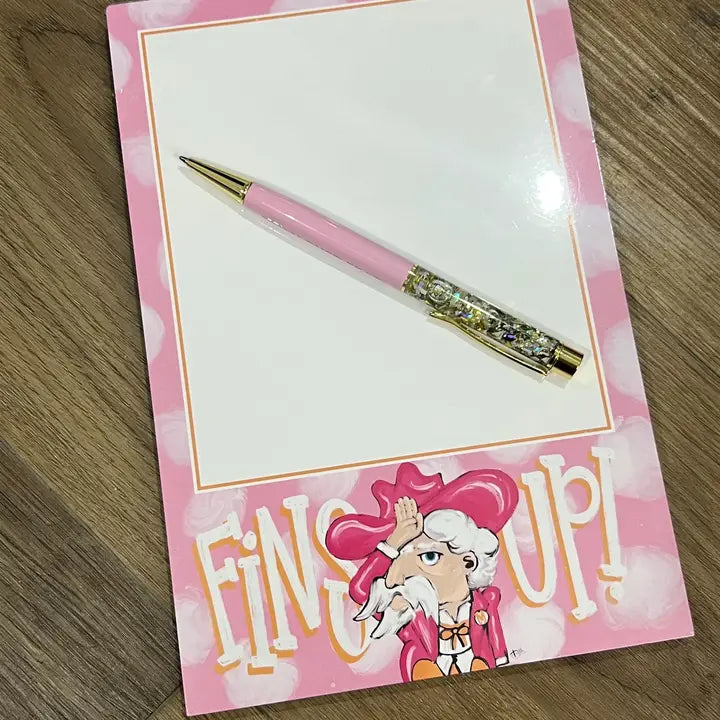 Pink and Orange Fins Up Notepad