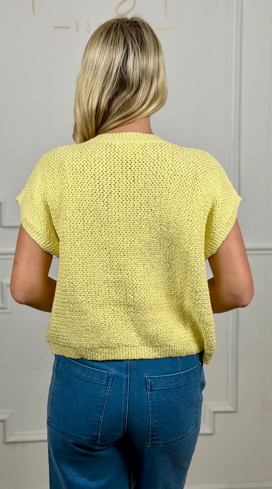 Butter Cream Cap Sleeve Knit Top