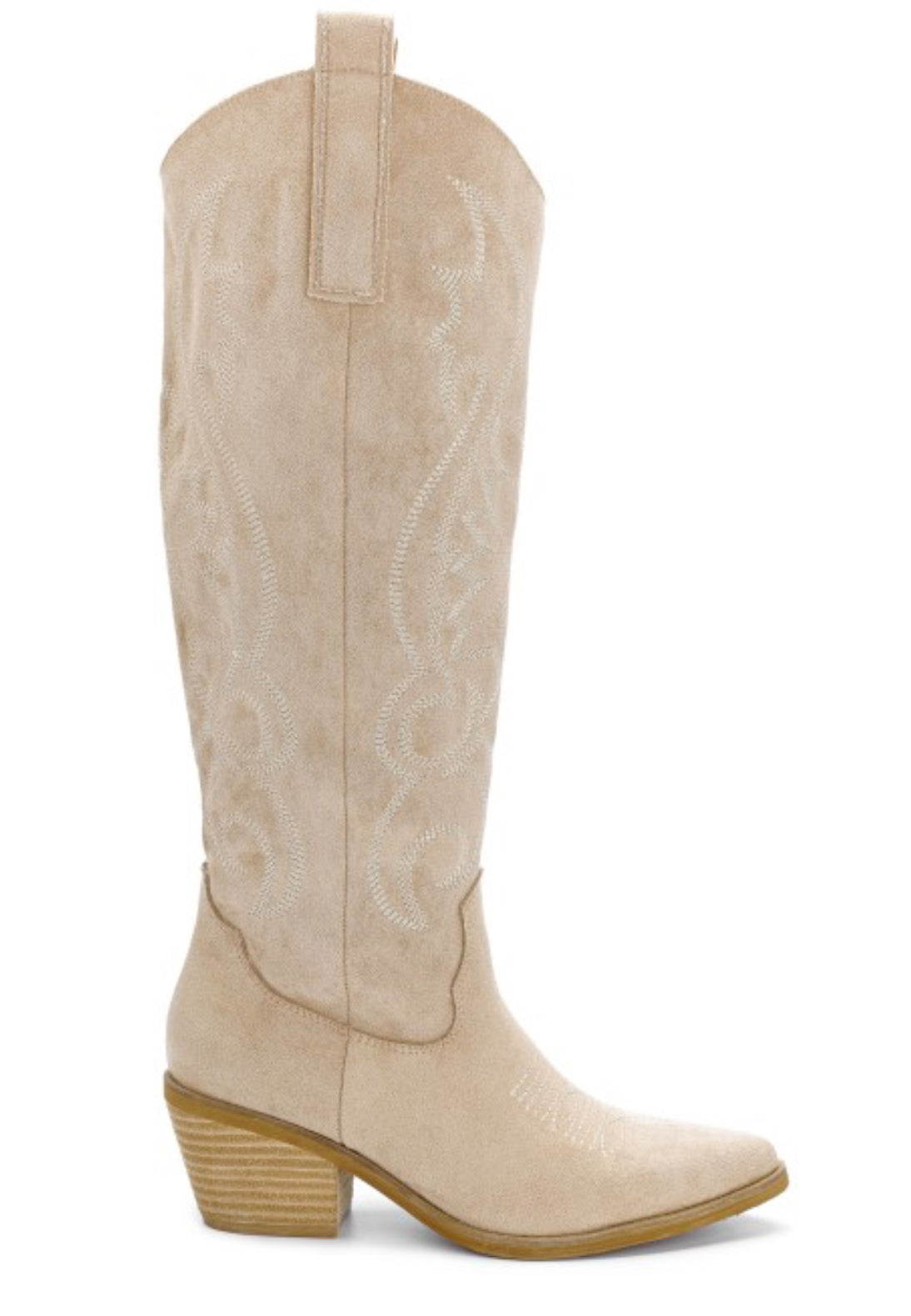 Giada Embroidered Knee Boots