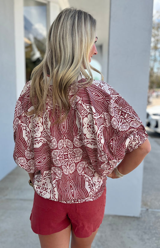 Rust High Waisted Denim Shorts