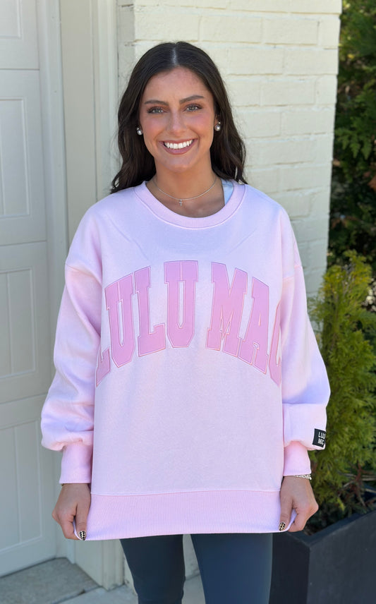 Lulu Mac Sweatshirt Monogram Pink