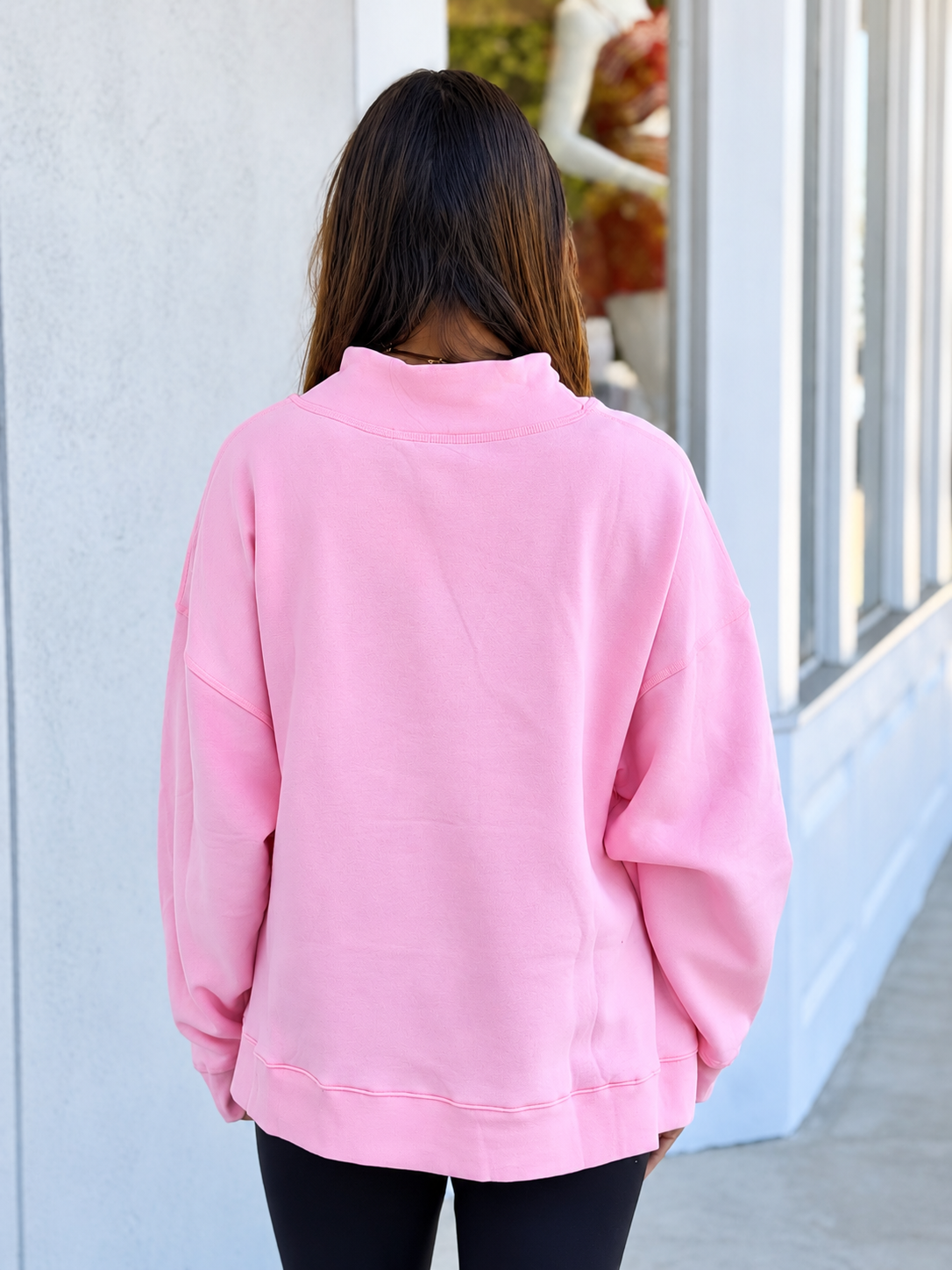 Hibiscus Mock Neck Sweatshirt