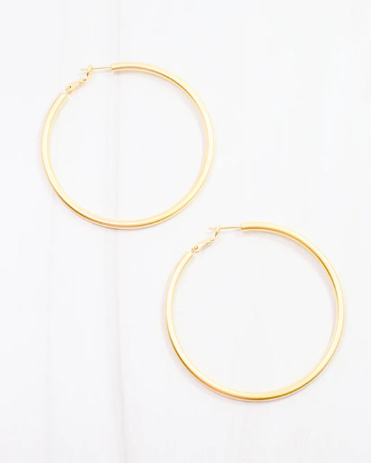 Fernando Hoop Earring Matte Gold