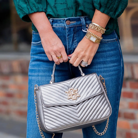 Sinclair Quilted Crossbody, Black Pearl