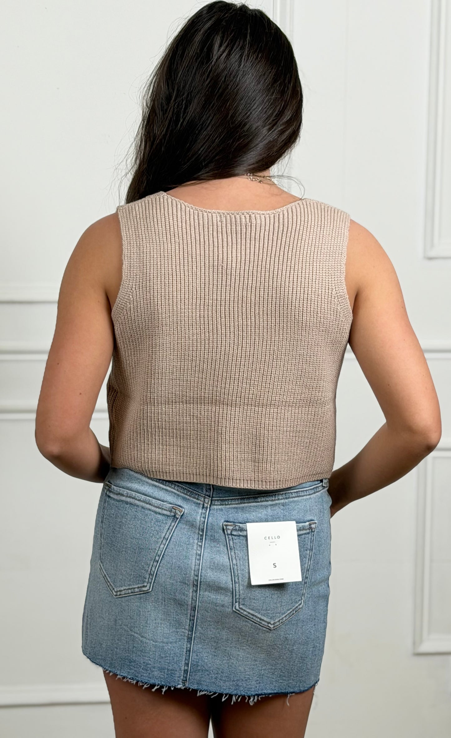 Isabel Sweater Vest, Taupe