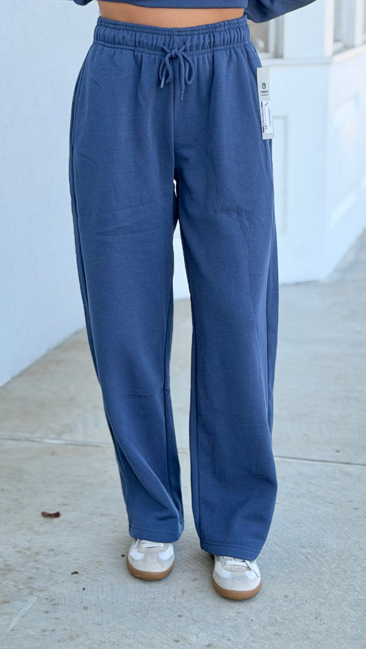 Cotton Fleece Relaxed Fit Sweatpant, Ocean