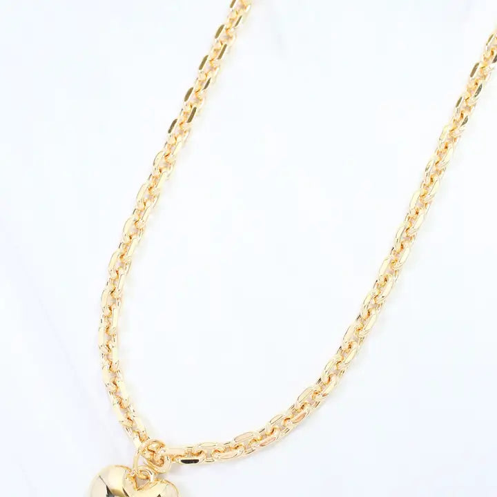 Peyton Small Puffy Heart Necklace