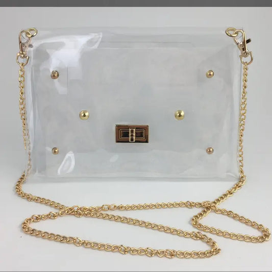 Clear Purse, Gold Chain