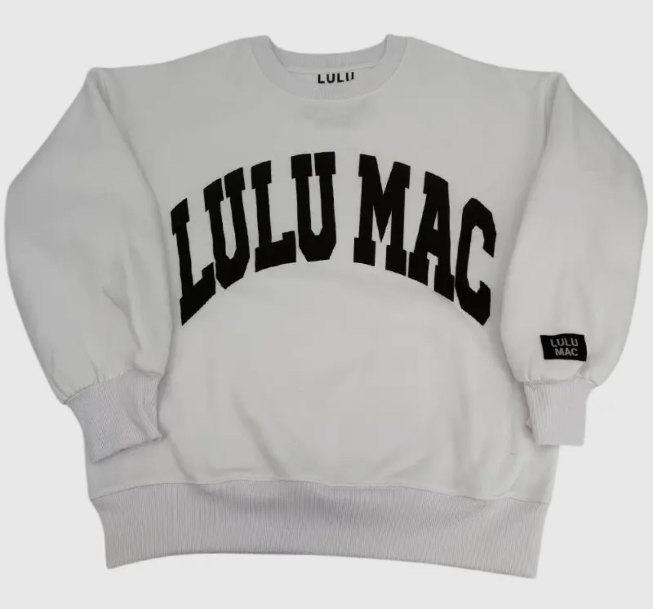 Lulu Mac Sweatshirt White/Black Puff