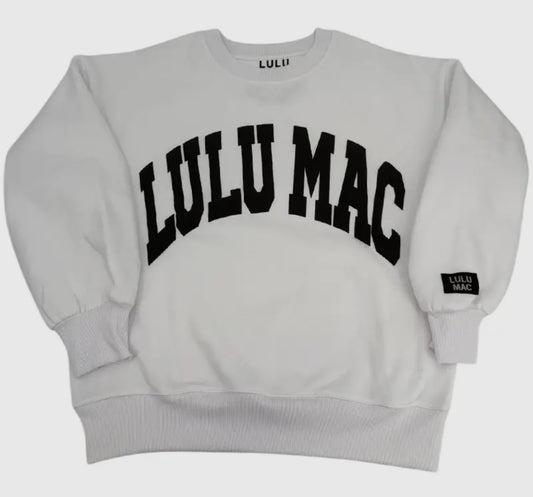 Lulu Mac Sweatshirt White/Black Puff