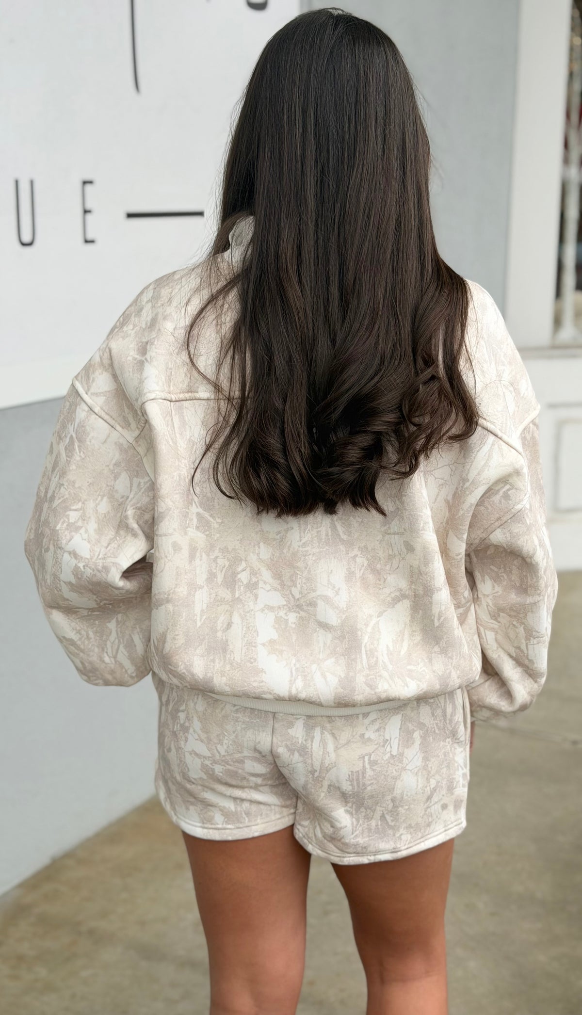 Camo Zip Up Sweatshirt