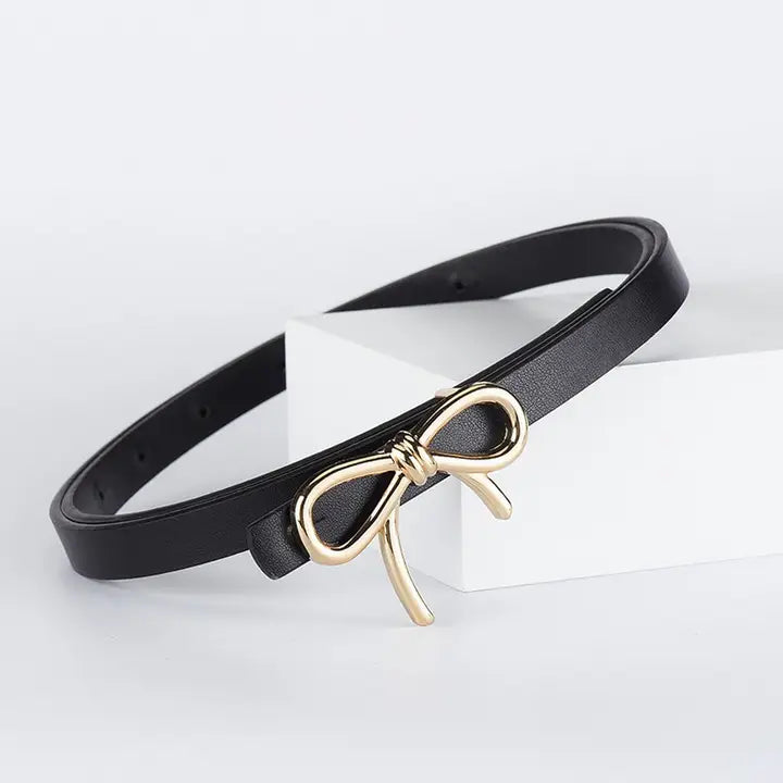 Slim Belt , Black Bow