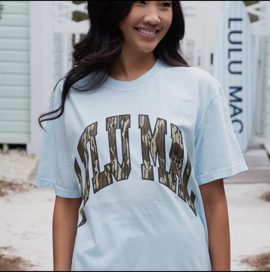 LULU MAC Mossy Oak Tee, Chambray