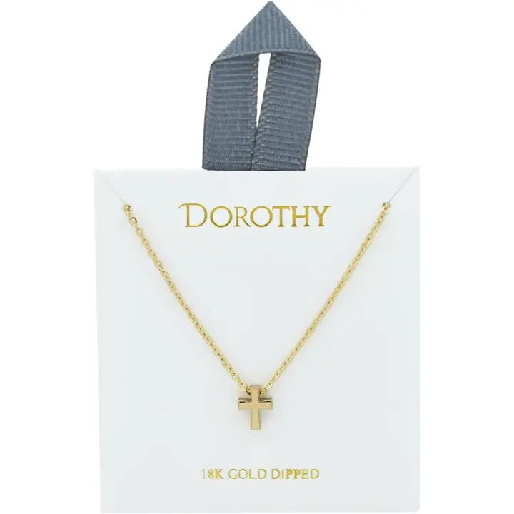 Gold Dipped With Small Cross Necklace
