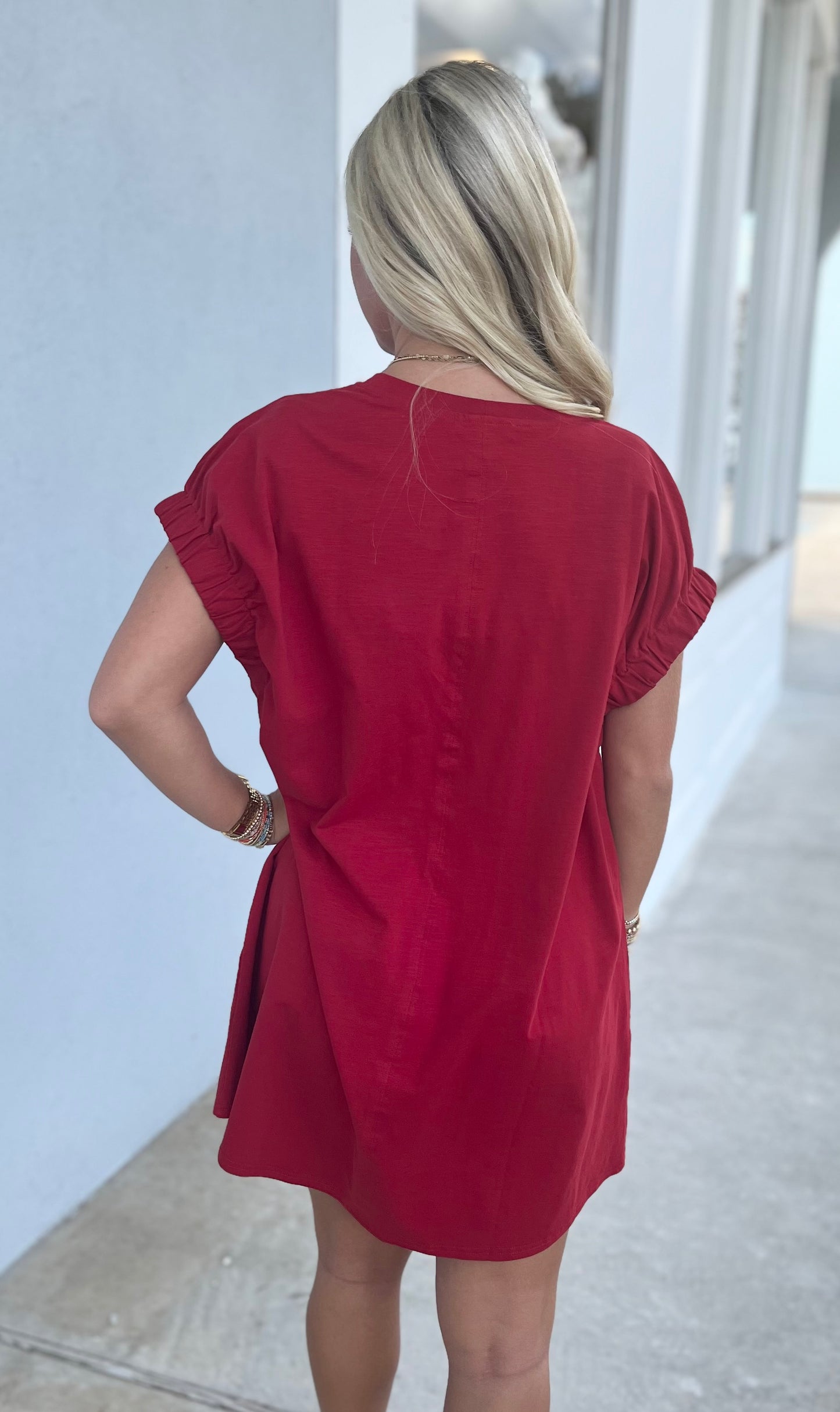 Crimson Knit Dress