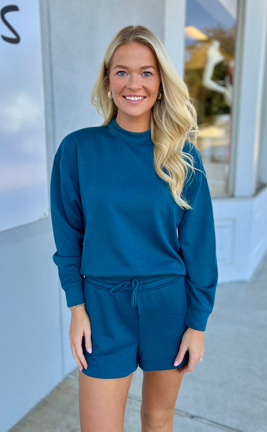 Scuba Pullover & Shorts SET, Teal