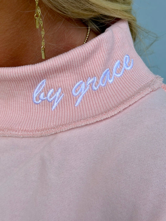 Saved By Grace Mock Neck Pullover