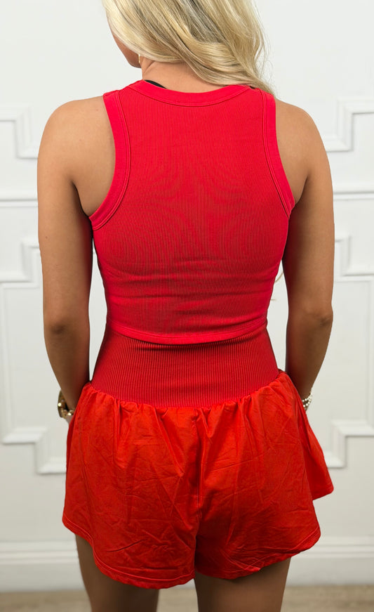Flex Form Seamless Tank, Ruby Red