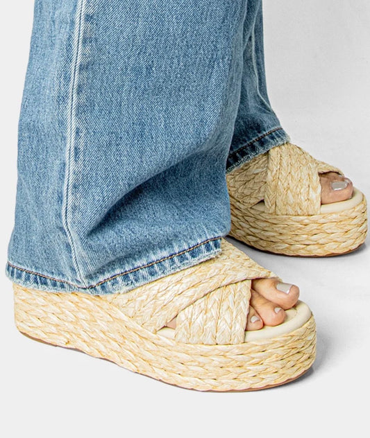 Kerry Bone Woven Wedge