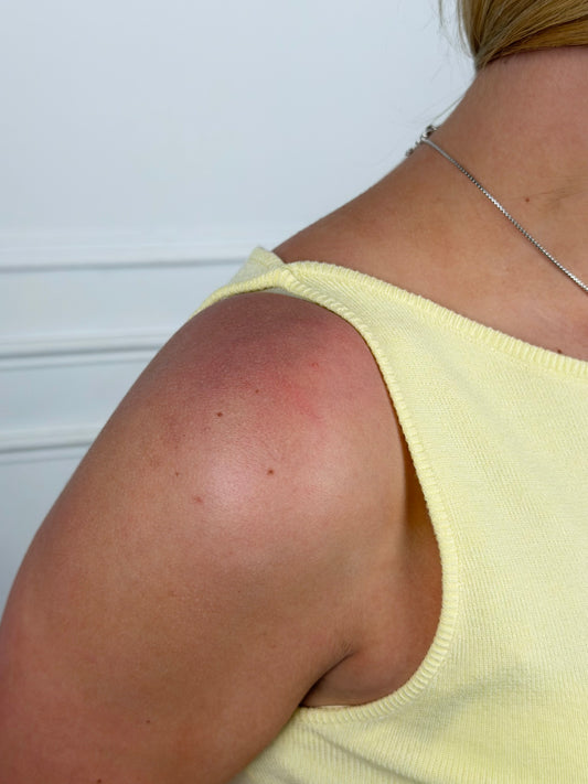 Boat Neck Sweater Tank, Lemon