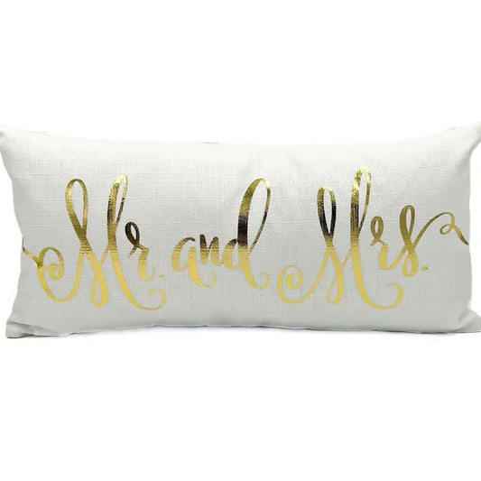 Mr And Mrs Velvet Pillow