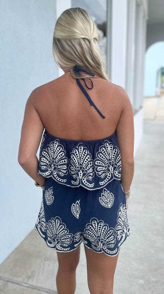 Cotton Embroidery Romper