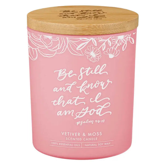 Pink Glass Candle Be Still