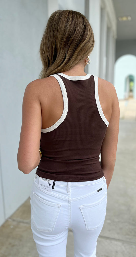 Brown Ecru Tank