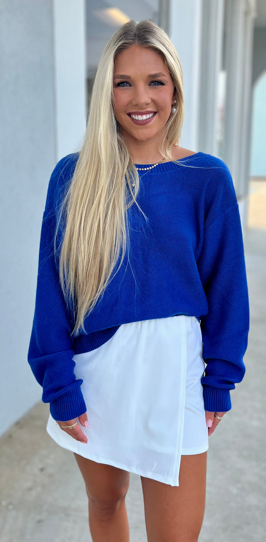 Royal Bow-Tie Back Sweater