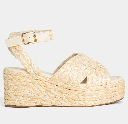 Kerry Bone Woven Wedge
