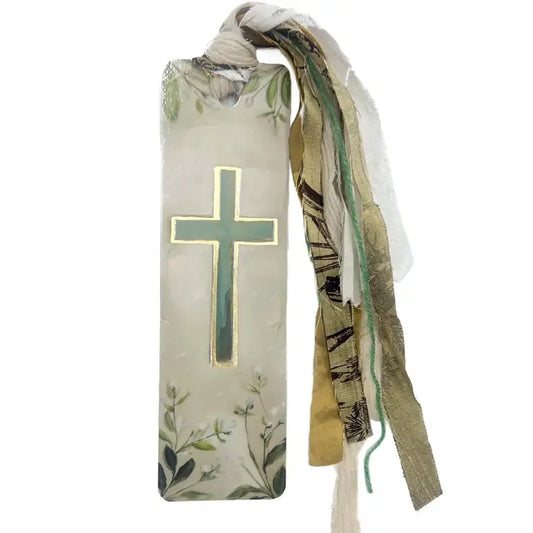 Teal Cross Tassel Bible Bookmark