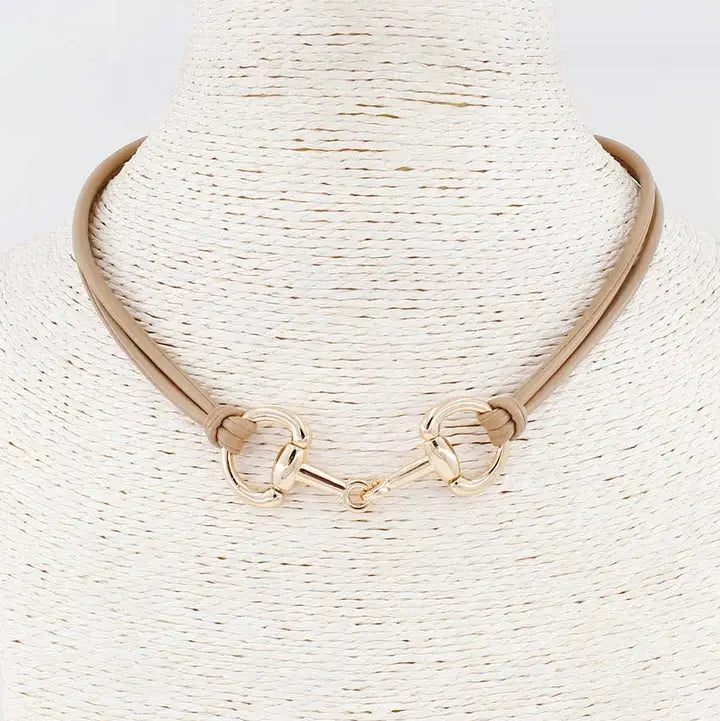 Natural Tan Leather Rope Necklace