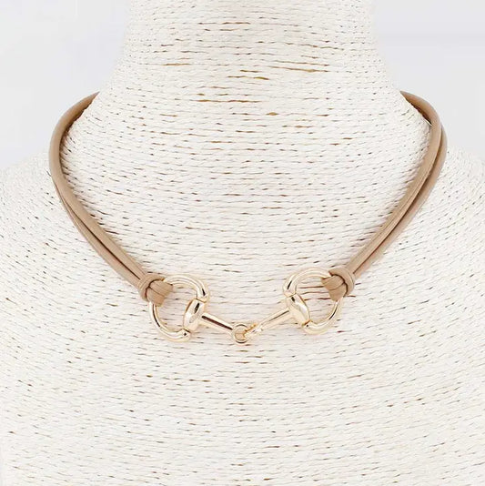 Natural Tan Leather Rope Necklace
