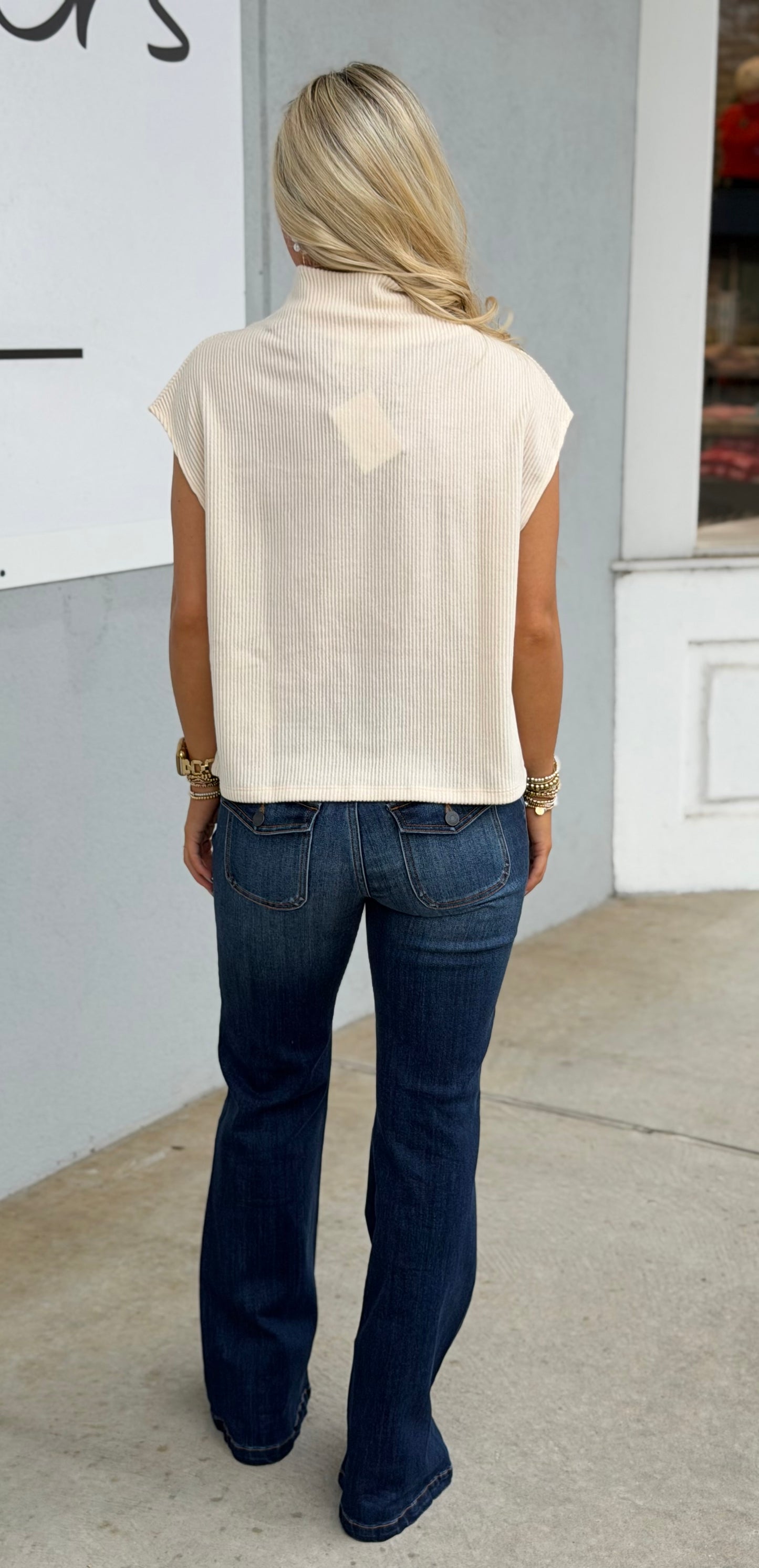 Super High Rise Dark Double Flare