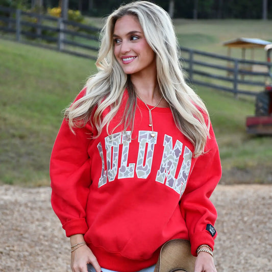 Red Camo Lulu Mac Sweatshirt
