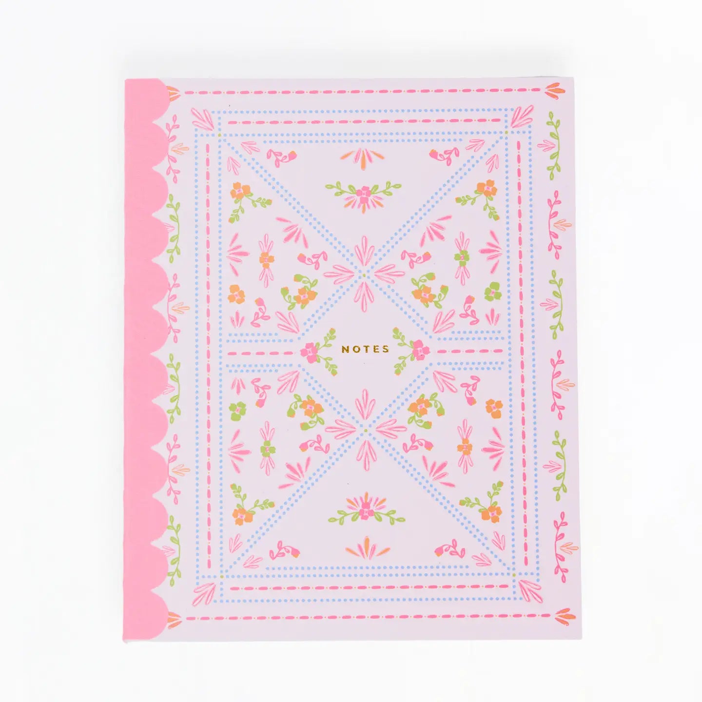 Scallop Notebook Floral Stitch