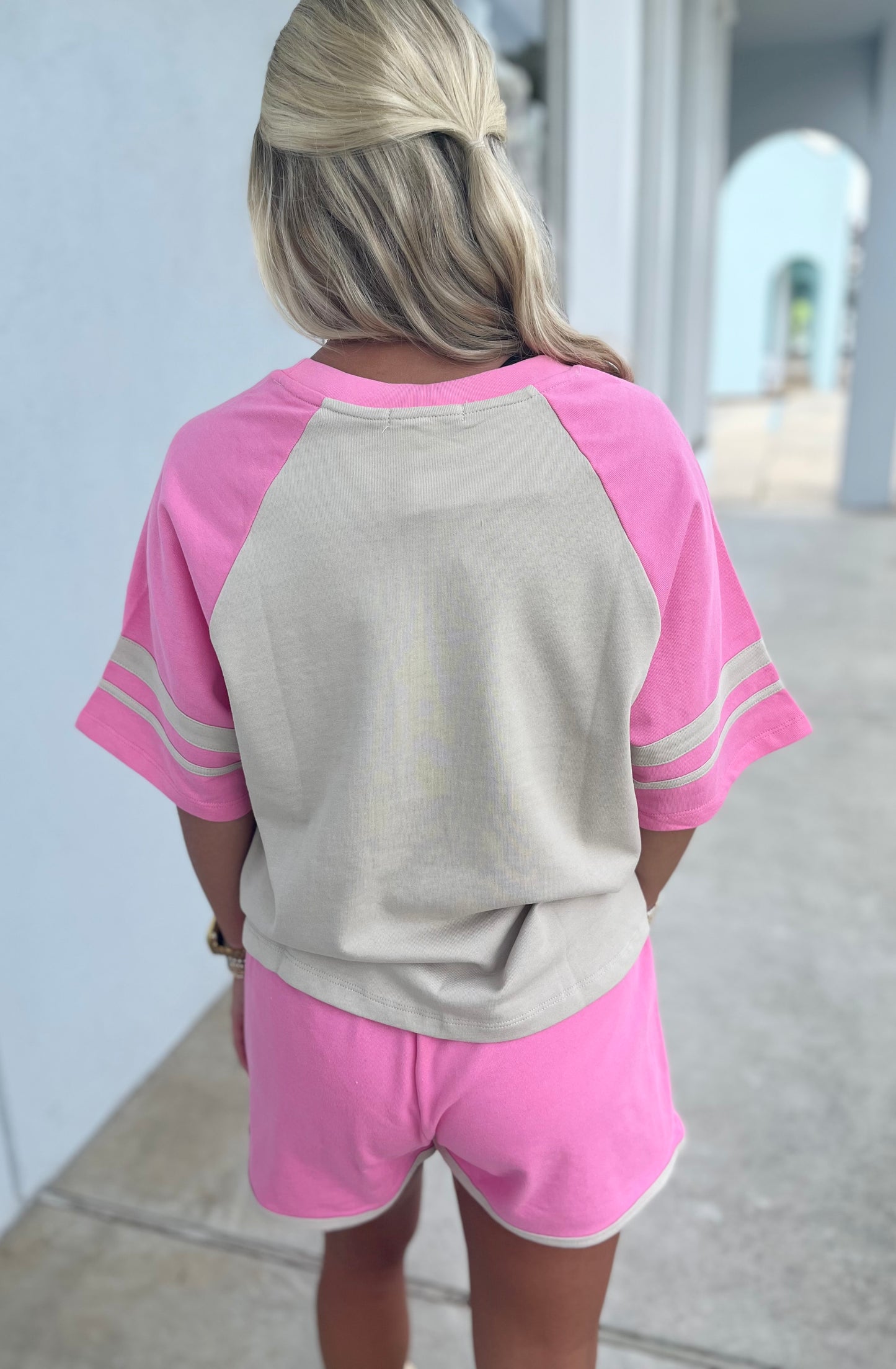 Mocha/Punch Top and Short SET